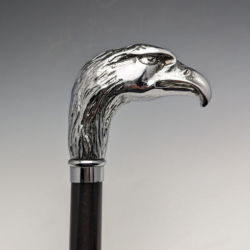 英国ヴィンテージ 紳士用ステッキ イーグルヘッドハンドル ブラックシャフト 100cm